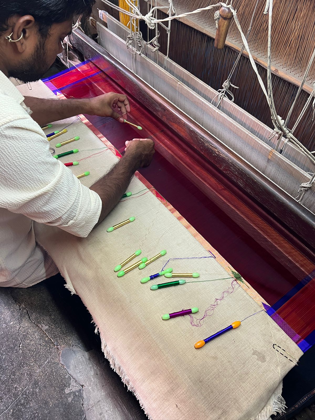 Authentic Gajlaxmi Paithani Weaving